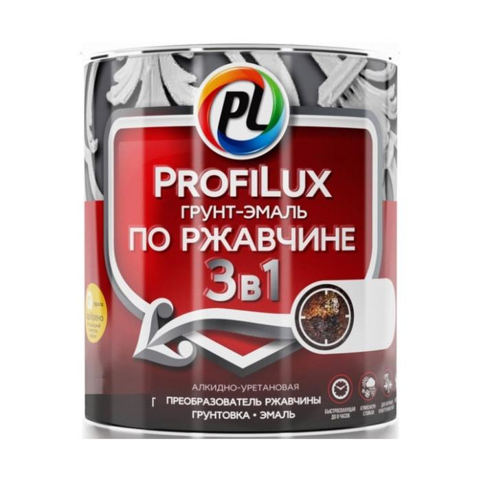 Profilux Эмаль на ржавчину 3 в 1 глянцевая коричневая 1.9 л.